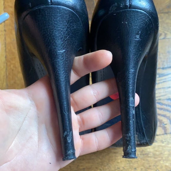 PULL&BEAR black basic high heel platform shoes - Picture 5 of 8